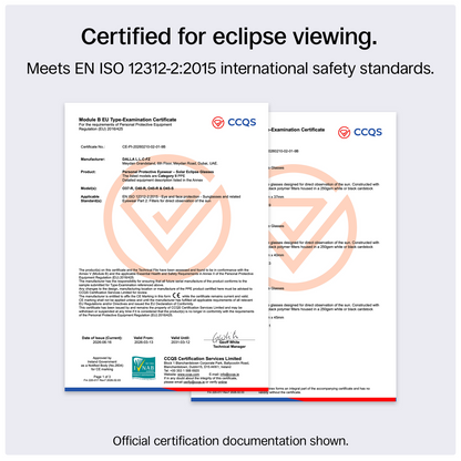 Lunettes modernes pour éclipse solaire de 40 mm